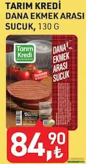 TARIM KREDİ DANA EKMEK ARASI SUCUK 130 G TARIM KREDİ DANA EKMEK ARASI SUCUK 130 G